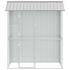 vidaXL Bird Cage with Storage Grey 215 x 110 x 247 cm Galvanised Steel