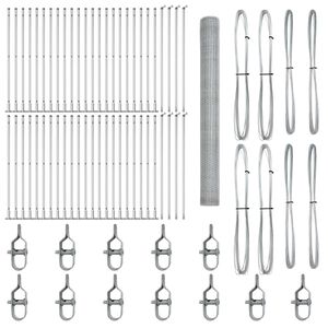 vidaXL Fence Post Silver 100 x 1.5 m (25 mm mesh) Steel