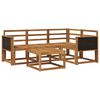 vidaXL Outdoor Sofa Set 5 pcs Natural Solid Acacia Wood