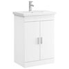 vidaXL Bathroom Furniture Set White 61 x 40 x 84.5 cm Engineered Wood