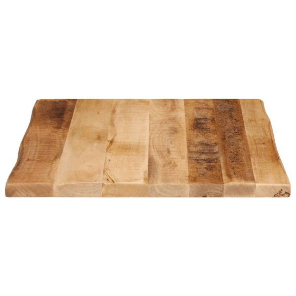 vidaXL Table Top Live Edge 80x80x3.8 cm Solid Wood Rough Mango