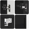 vidaXL Bathroom Furniture Set 4 pcs Black Engineered Wood and Metal