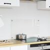 vidaXL Kitchen Backsplash Transparent 70 x 40 cm Tempered Glass