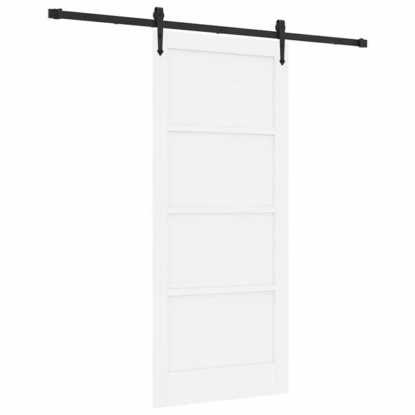 vidaXL Sliding Door ORKDAL White and Black 86 x 198.5 cm