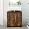 vidaXL Bathroom Basin Cabinet with Shelf Smoked Oak 60 x 30 x 60 cm