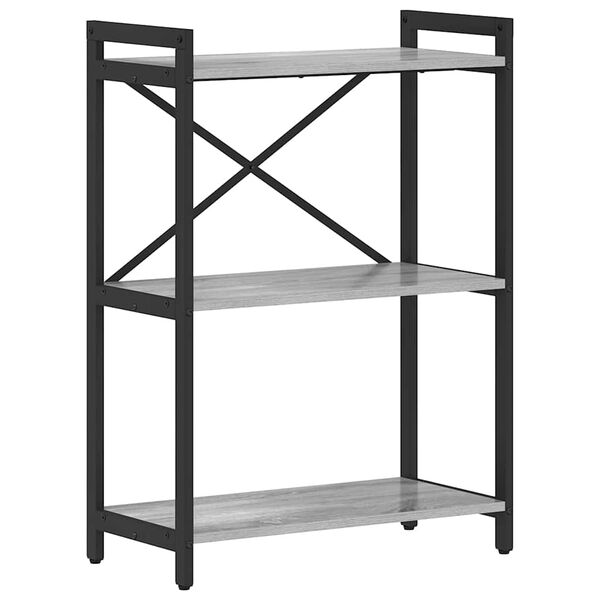 vidaXL Bookshelf Grey sonoma 60 x 30 x 85 cm Engineered Wood