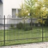 vidaXL Spike Arch Fence Black 200 x 166 cm Powder-Coated Steel