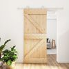 vidaXL Sliding Door with Hardware Set 90x210 cm Solid Wood Pine