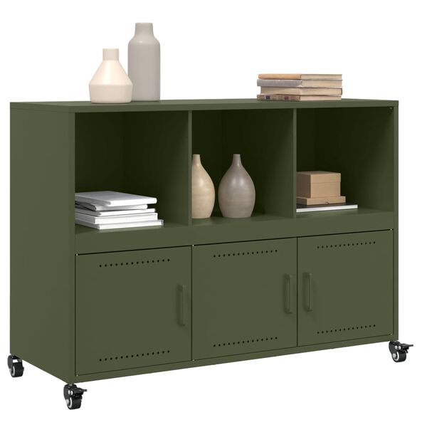 vidaXL Sideboard Olive Green 100.5x39x72 cm Steel