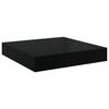vidaXL Floating Wall Shelves 2 pcs High Gloss Black 23x23.5x3.8 cm MDF