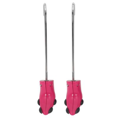 vidaXL Boot Stretchers with Shoe Horn Pink EU 34-40 Plastic