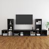 vidaXL 5 Piece TV Cabinet Set Grey Engineered Wood