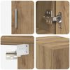 vidaXL Storage Cabinet 3 pcs Artisan Oak 30 x 42.5 x 225 cm