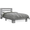 vidaXL Bed Frame without Mattress Grey Sonoma 75x190 cm
