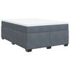 vidaXL Box Spring Bed with Mattress Dark Grey 140x200 cm Velvet