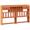 vidaXL Bookcase Bed without Mattress Wax Brown 200x200cm Solid Wood Pine