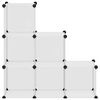 vidaXL Storage Cube Organiser with 6 Cubes Transparent PP