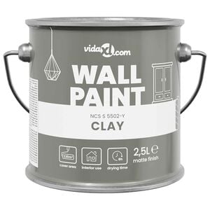 vidaXL Wall Paint Grey 2.5 L Wall Print