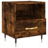 vidaXL Bedside Cabinet Smoked Oak 40x35x47,5 cm Engineered Wood
