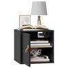vidaXL Wall Cabinets 2 pcs Black 31.5x30x30 cm Solid Wood Pine