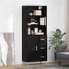 vidaXL Highboard Black Oak 69.5 x 34 x 180 cm Engineered Wood