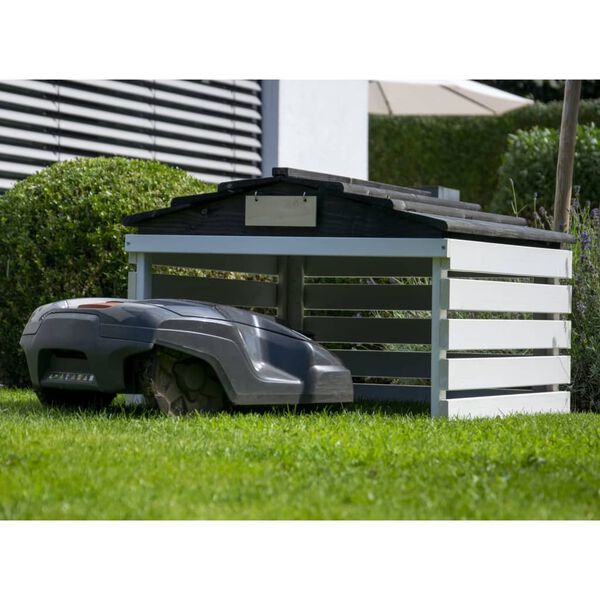 dobar Robotic Lawn Mower Garage Black and White