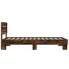 vidaXL Bed Frame without Mattress Smoked Oak 90x190 cm Single