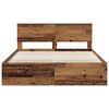 vidaXL Bed Frame with Headboard Old Wood 160 x 200 cm Solid Pine Wood