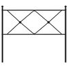 vidaXL Metal Headboard Black 100cm