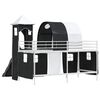 vidaXL Kids'Loft Bed Frame White and Black 79.5 x 200 cm Metal