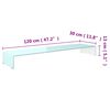 vidaXL TV Stand/Monitor Riser Glass Green 120x30x13 cm