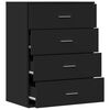 vidaXL Sideboard Black 60x39x80 cm Engineered Wood