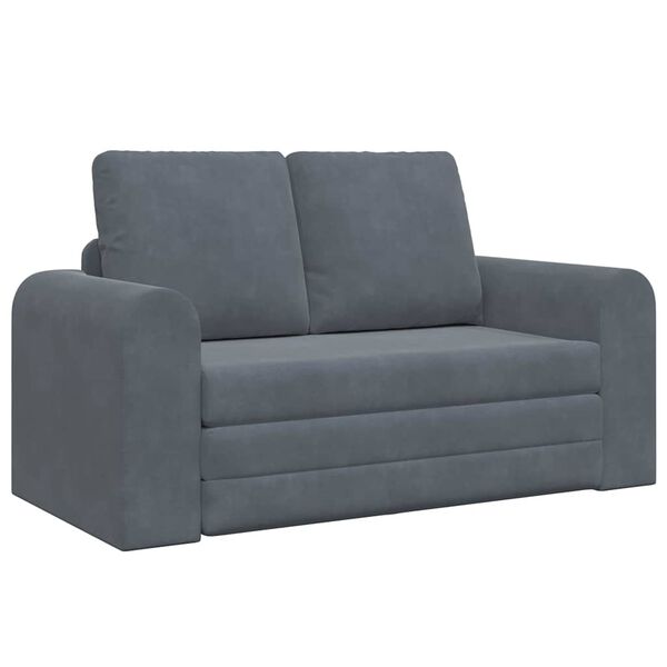 vidaXL Sofa Bed Dark Grey 148 x 71 x 83 cm Velvet