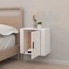 vidaXL Wall-mounted Bedside Cabinet High Gloss White 50x30x47 cm