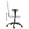 vidaXL Office Chair Height Adjustable White Mesh Fabric and Faux Leather