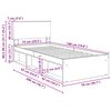 vidaXL Bed Frame Concerte Grey 75 x 190 cm Engineered wood