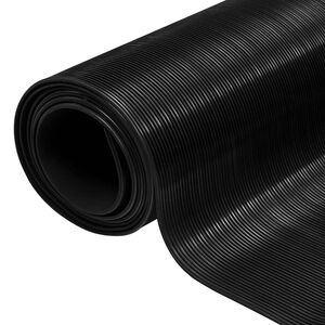 vidaXL Floor Mat Black 1 x 2 m Rubber