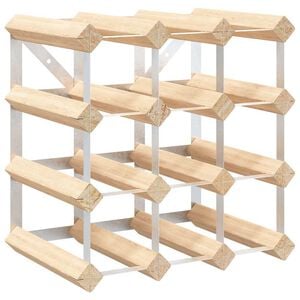 vidaXL Wine Rack for 12 Bottles Solid Pinewood