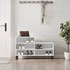 vidaXL Shoe Cabinet High Gloss White 102x36x60 cm Engineered Wood