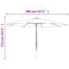 vidaXL Garden Parasol with Wooden Pole Sand 400x273 cm