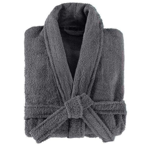 vidaXL Unisex Terry Bathrobe 100% Cotton Anthracite S
