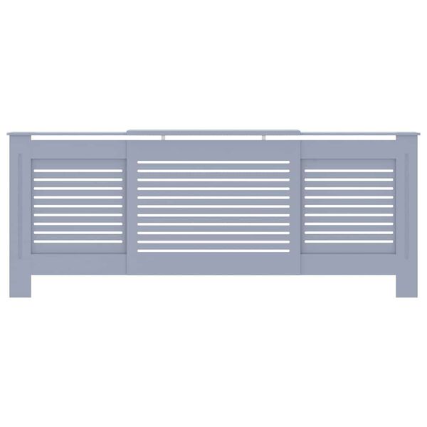 vidaXL MDF Radiator Cover Grey 205 cm