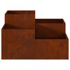 vidaXL Garden Planter Rusty 80 x 80 x 48 cm Weathering Steel