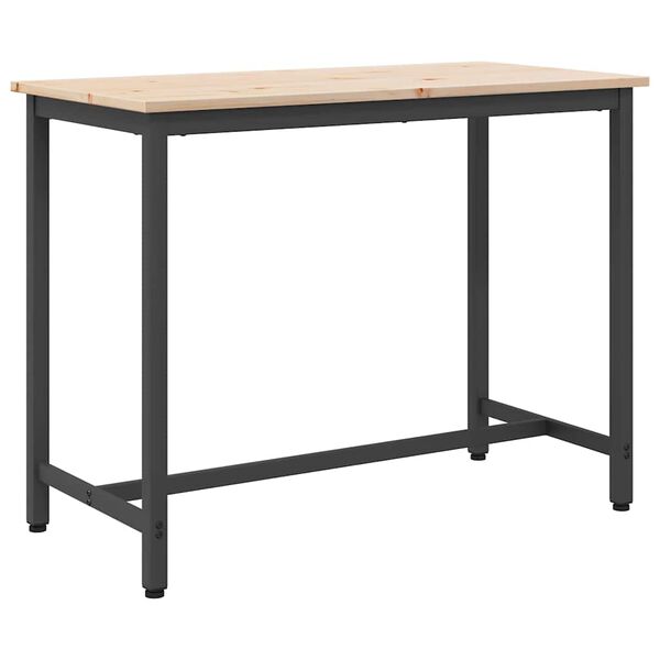 vidaXL Table Natural 100 x 50 x 77 cm Engineered Wood and Steel