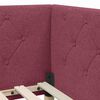 vidaXL Corner Bed Frame with Headboard Wine Red 90 x 200 cm Fabric
