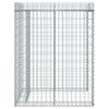 vidaXL Gabion Wall for Garbage Bin 110x91x120 cm Galvanised Iron