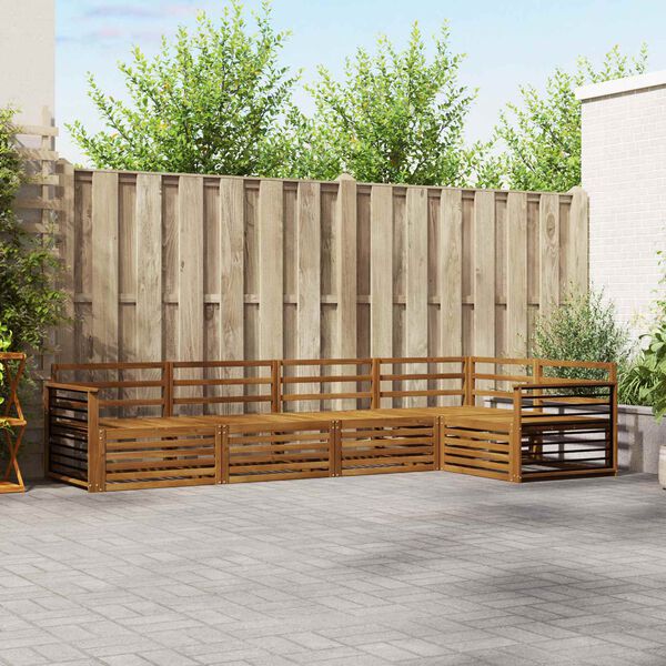 vidaXL Outdoor Sofa Set 5 pcs Natural Solid Acacia Wood