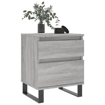 vidaXL Bedside Cabinet Grey Sonoma 40x35x50 cm Engineered Wood