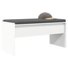 vidaXL Hall Bench with Cushion White 83 x 38 x 40 cm
