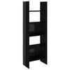 vidaXL 4 Piece Book Cabinet Set High Gloss Black Engineered Wood